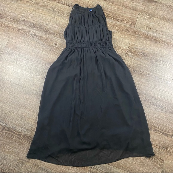 Old Navy Dresses & Skirts - Old Navy Maxi Dress Women M Black Chiffon Gown Bridesmaids Wedding Formal